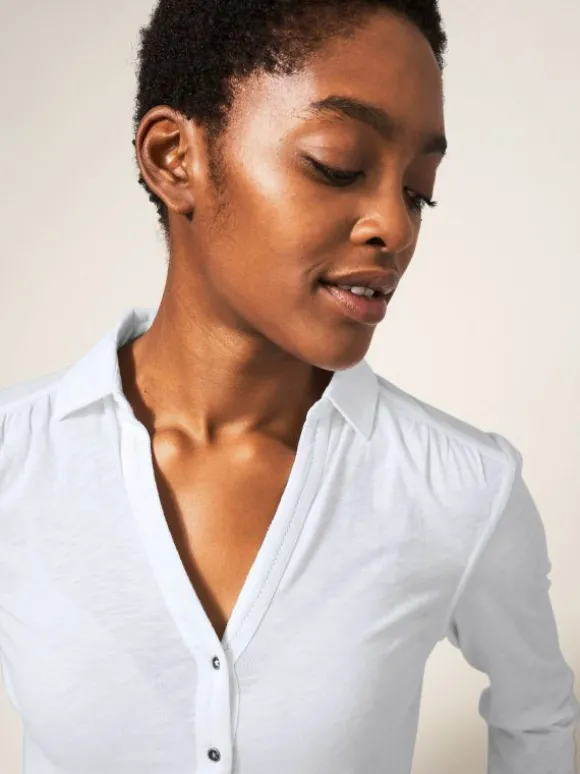 Annie Jersey Shirt in BRILLIANT WHITE