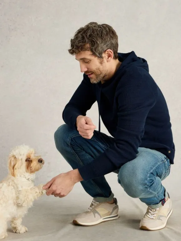 Attadale Hooded Jumper in DARK NAVY