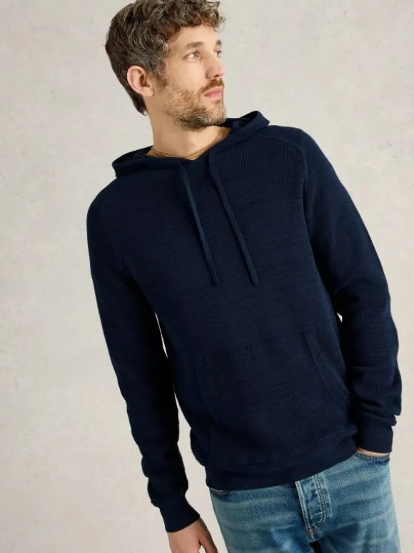 Attadale Hooded Jumper in DARK NAVY
