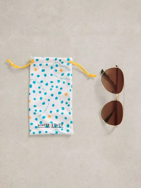 Aviator Sunglasses in GOLD TONE METALLIC