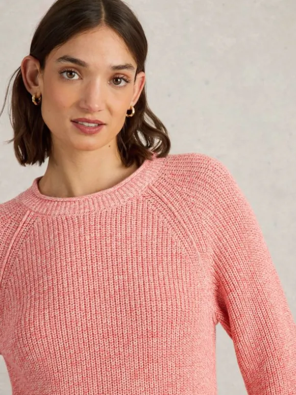 BAILEY COTTON JUMPER in MID CORAL