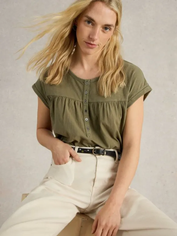 BETHANY SHIRT in KHAKI GREEN
