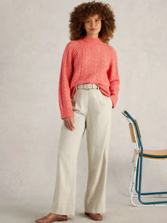 Carlie Tweedy Cargo Trouser in LIGHT NATURAL