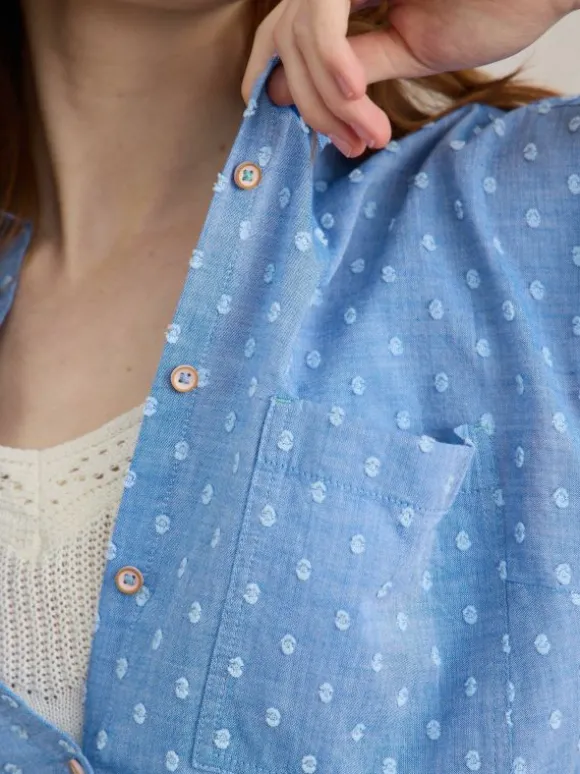 Ellie Organic Cotton Shirt in BLUE MULTI