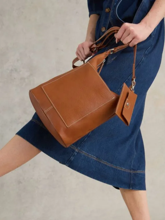 Fern Crossbody Leather in MID TAN