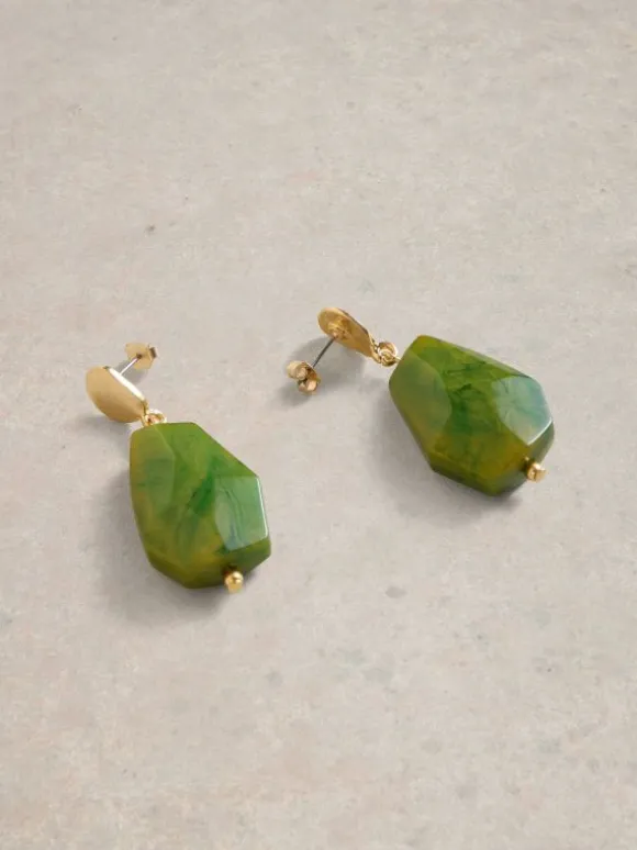 Fern Drop Earring in BRIGHT GREEN