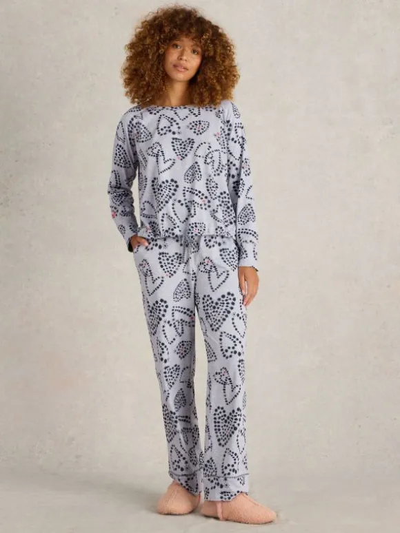Fern Jersey PJ Bottom in GREY PRINT