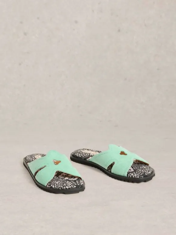 Floral Flip Flop Sandal in BRIGHT BLUE