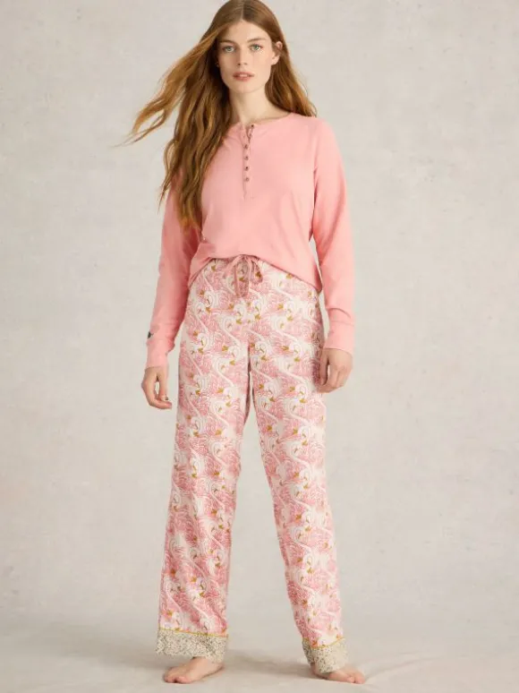 Hailey Henley Jersey Top in LIGHT PINK