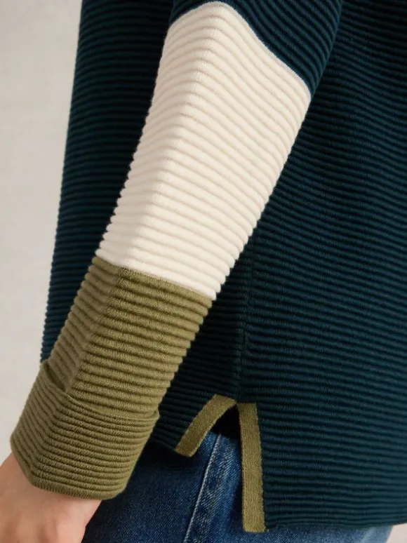 JANA COLOURBLOCK JUMPER in NATURAL MULTI