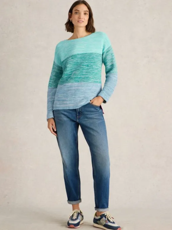 JANA TWIST JUMPER in BLUE MULTI