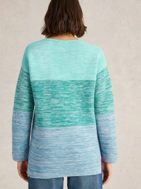 JANA TWIST JUMPER in BLUE MULTI