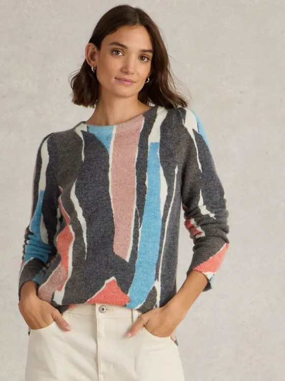 JODIE JUMPER in BLUE PRINT