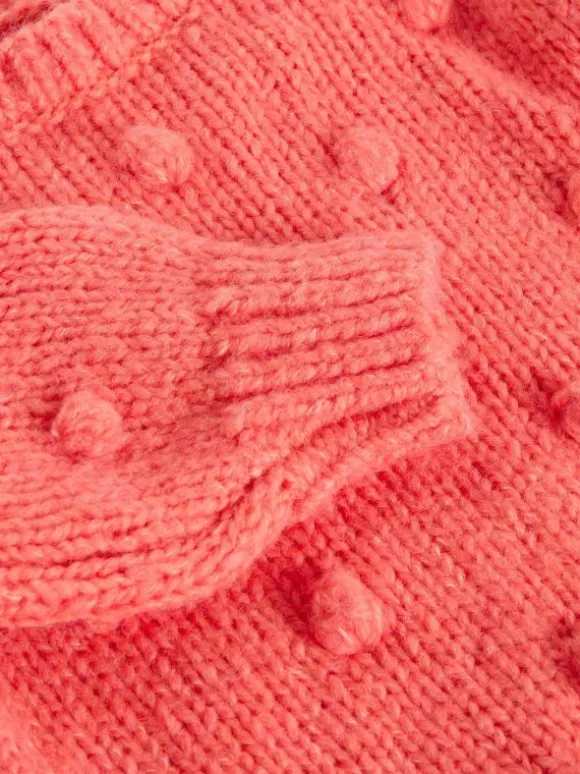 Kids Pom Pom Jumper in LIGHT CORAL