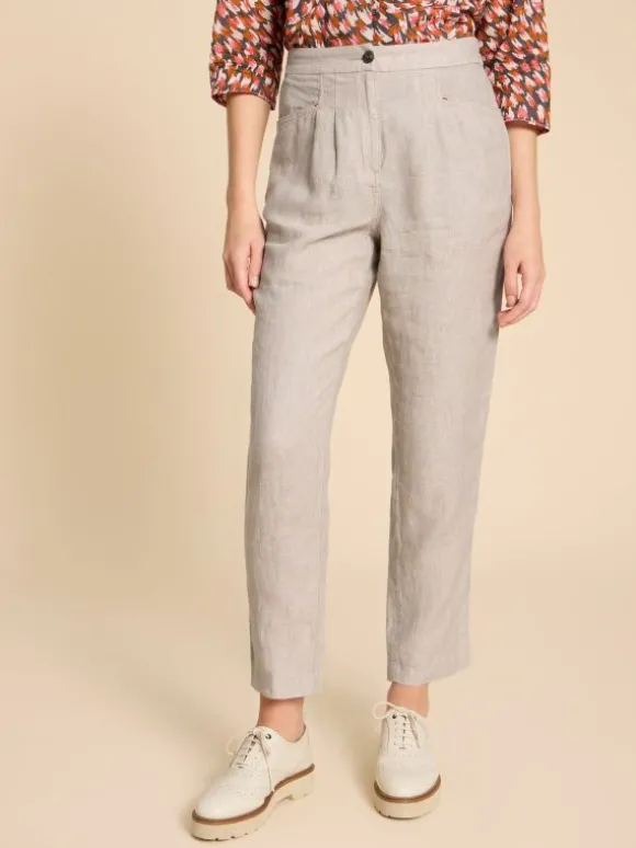 Linen Rowena Trousers in LIGHT NATURAL