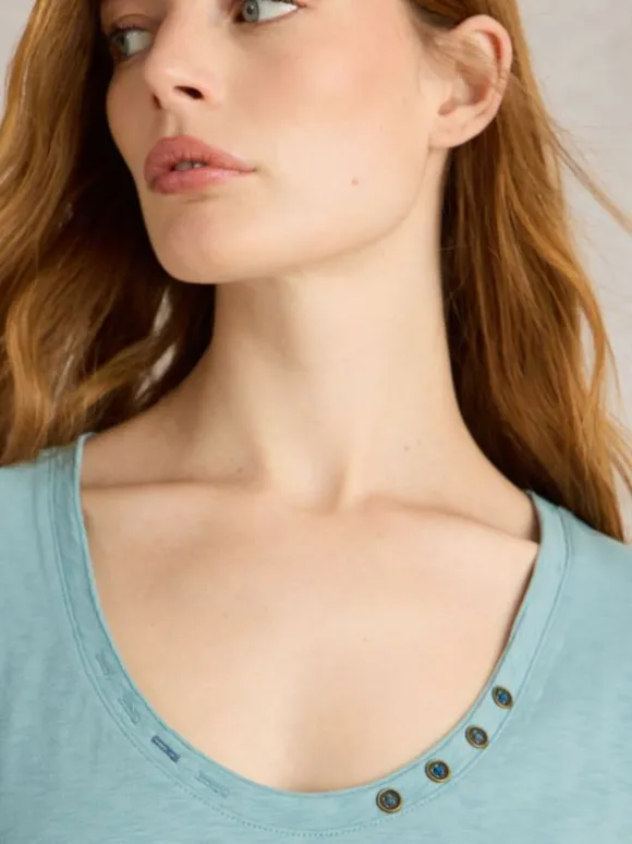 NADIA TEE in MID BLUE