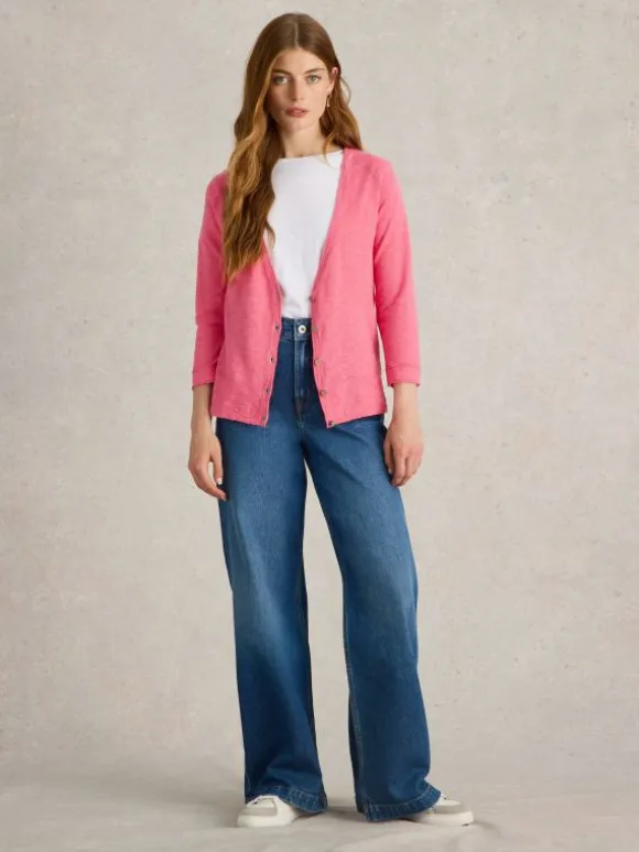 NARIA CARDI in BRIGHT PINK