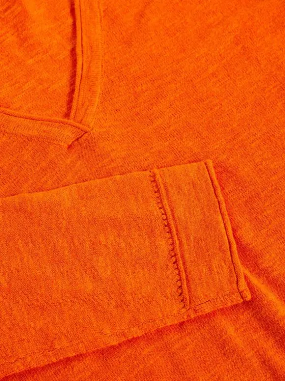 NARIA V NECK JUMPER in BRIGHT ORANGE
