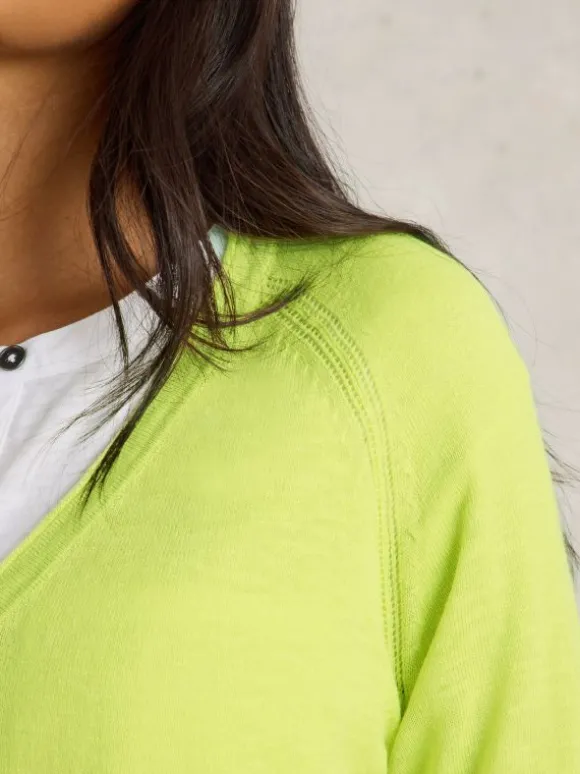 NARIA V NECK JUMPER in BRIGHT YELLOW