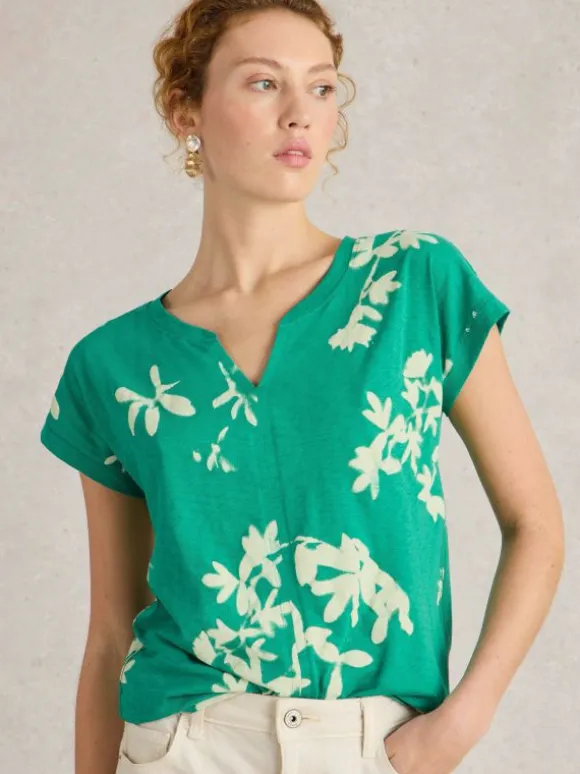 nelly_notch_neck_short_sl_1-2.webp NELLY NOTCH NECK SHORT SLEEVE TEE in GREEN MULTI