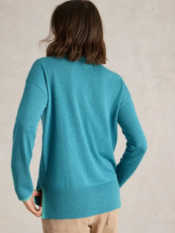 olive_long_sleeve_jumper__2.webp OLIVE LONG SLEEVE JUMPER in MID BLUE