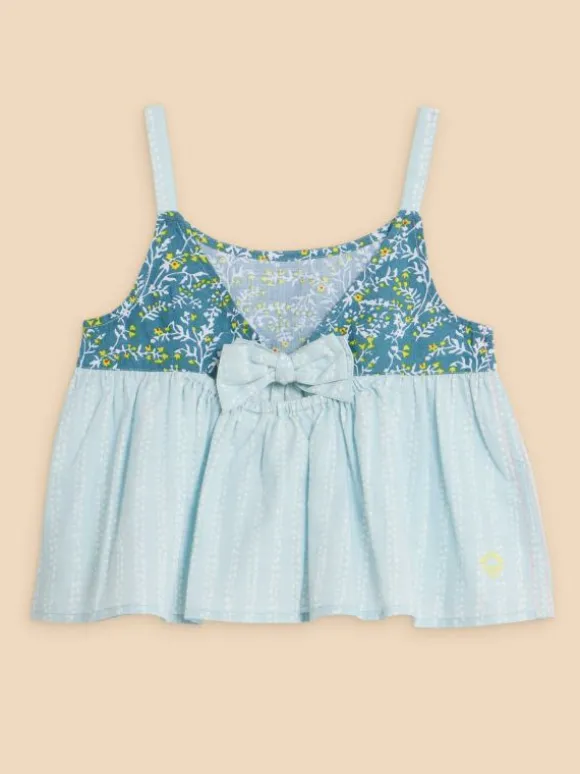 Printed Swing Top in BLUE MULTI