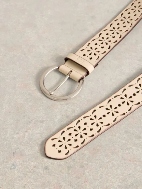 Punch Out Floral Belt in WHITE MULTI