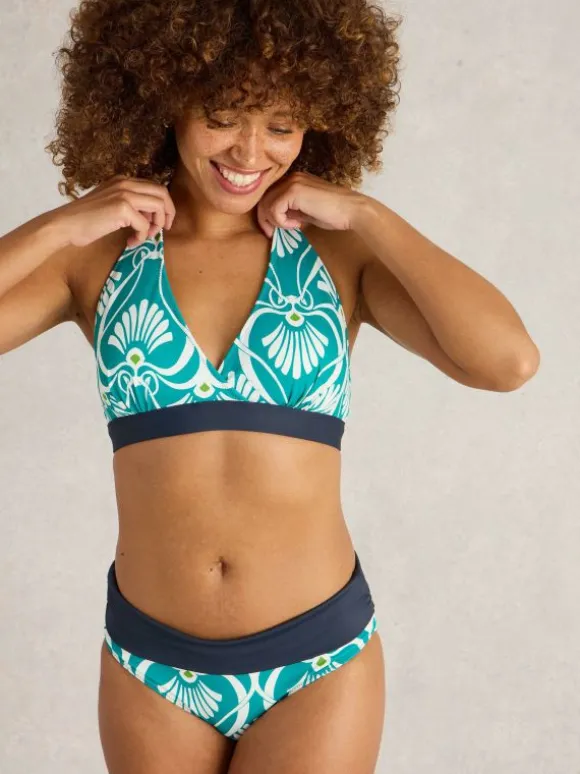 Reversible Sunshine Bikini Top in BLUE PRINT