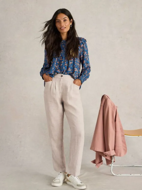 Rowena Linen Trousers in LIGHT NATURAL
