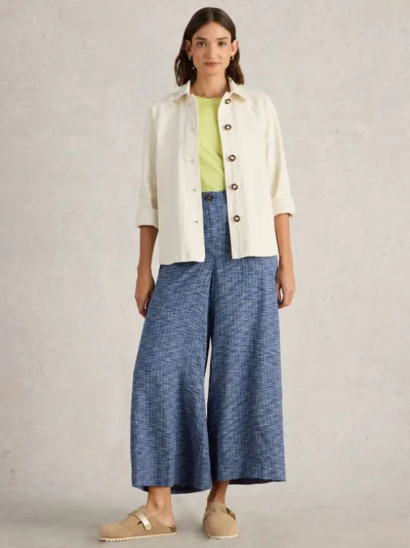 Roxy Linen Blend Culotte in BLUE MULTI