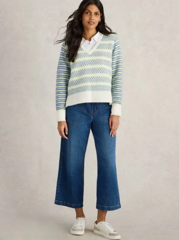 SAMMY STRIPE JUMPER in BLUE MULTI