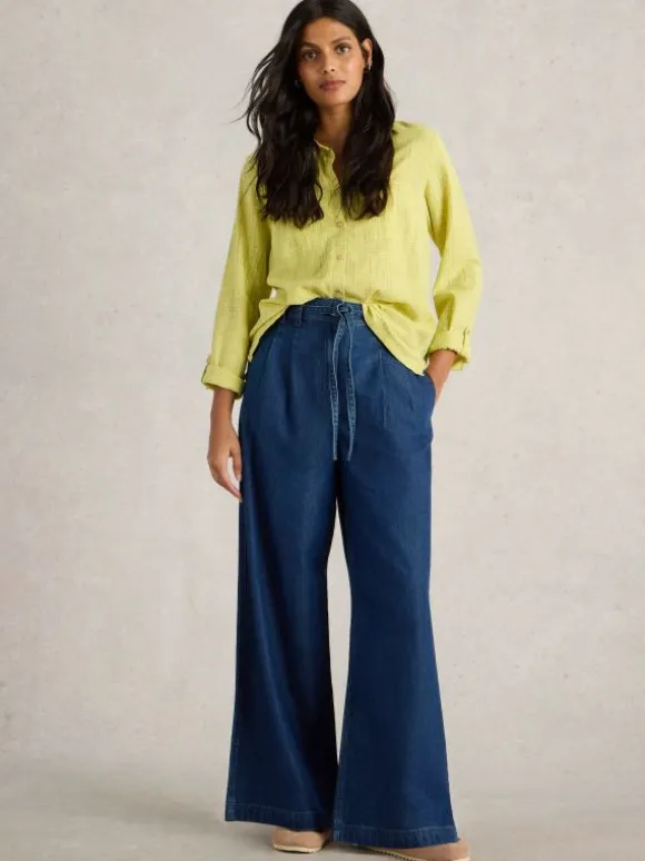 Sasha Wide Leg Jean in MID DENIM