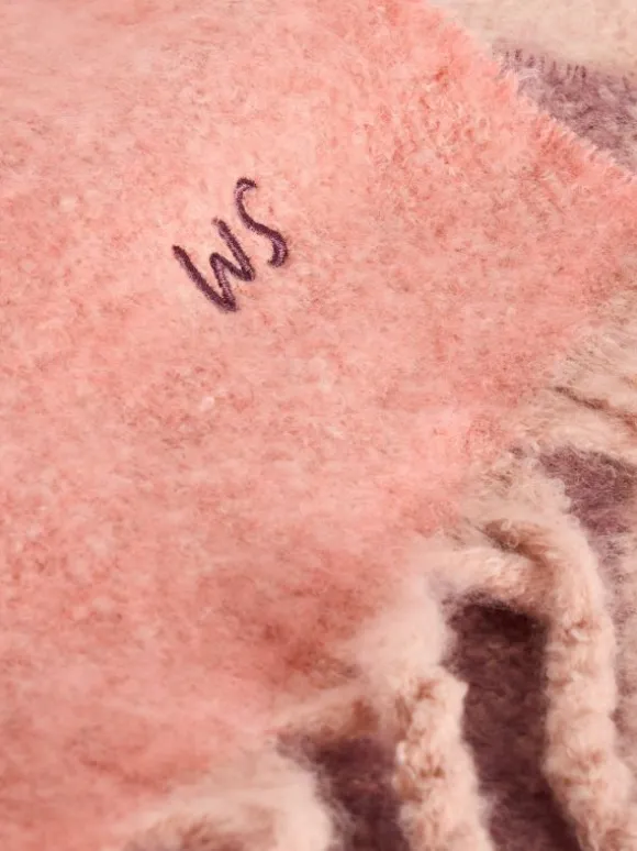 Shelly Skinny Scarf in PINK MULTI