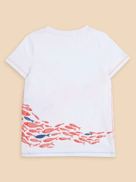 Shoal Fish SS Graphic Tee in IVORY PRINT