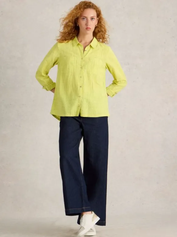 Sophie Organic Cotton Long Sleeve Shirt in YELLOW MULTI