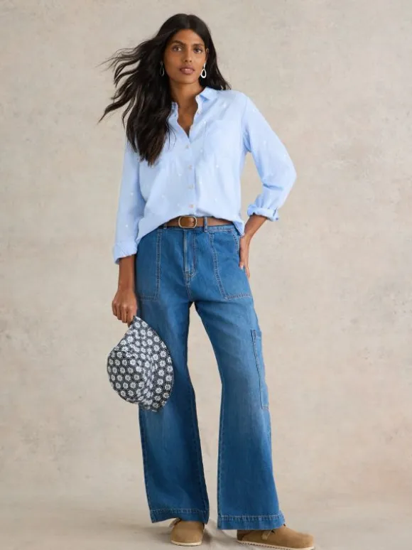 Sophie Organic Cotton Shirt in BLUE MULTI