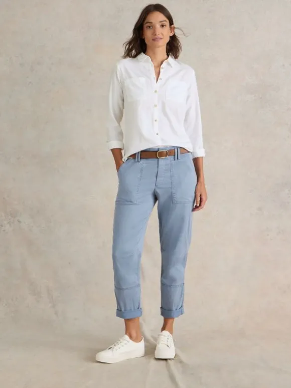 Sophie Organic Cotton Shirt in PALE IVORY