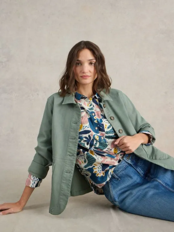 Sophie Organic Shirt in IVORY PRINT