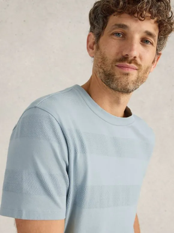 Stirling Textured Tee in LIGHT BLUE