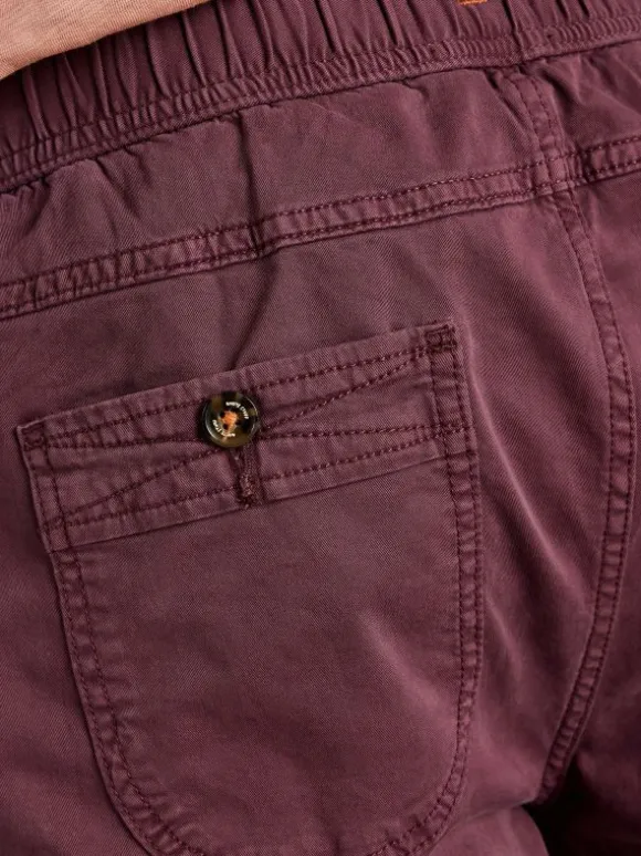 Sutton Drawstring Trouser in DK PLUM