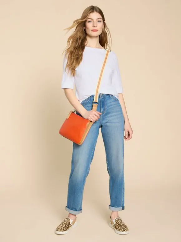 SYDNEY BOAT NECK TEE in BRILLIANT WHITE