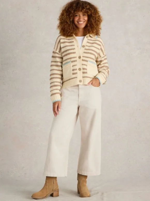 Tia Wide Leg Crop Jean in NATURAL WHITE