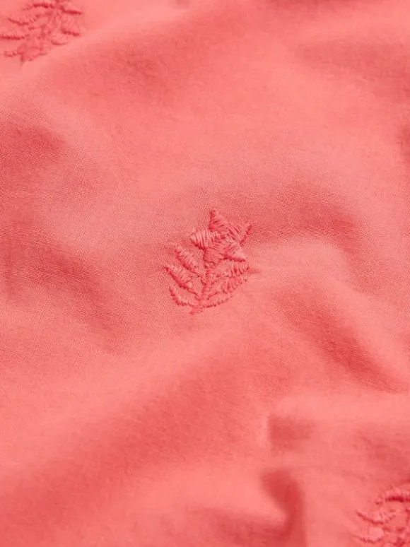 Tie Hem Tee in MID CORAL