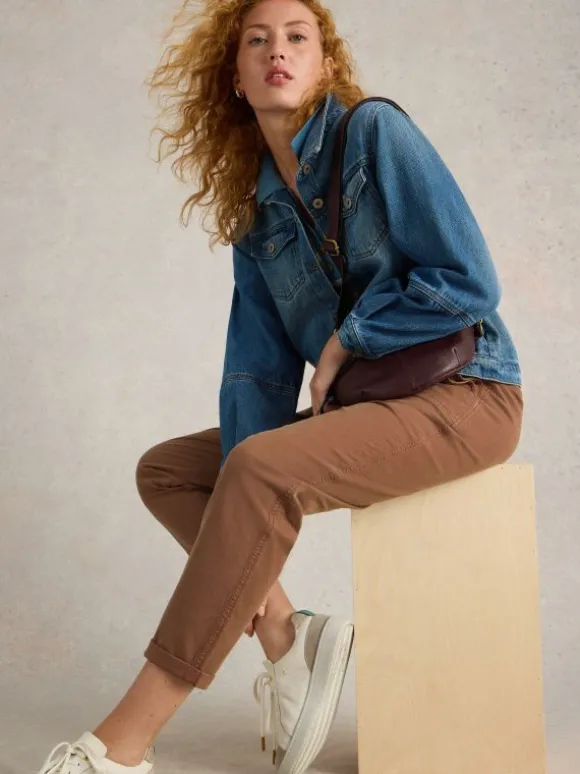 Twister Full Length Chino Trouser in DARK TAN