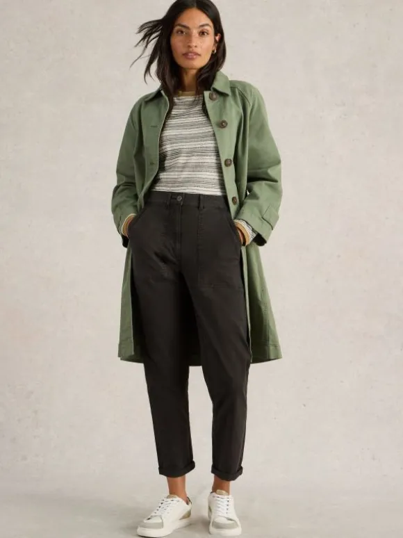 Twister Full Length Chino Trouser in PURE BLACK