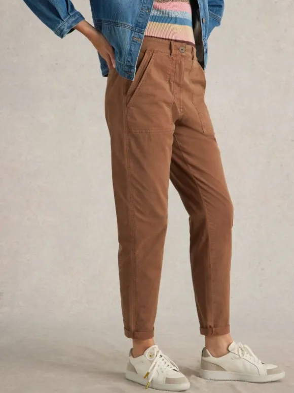 Twister Full Length Chino Trouser in DARK TAN
