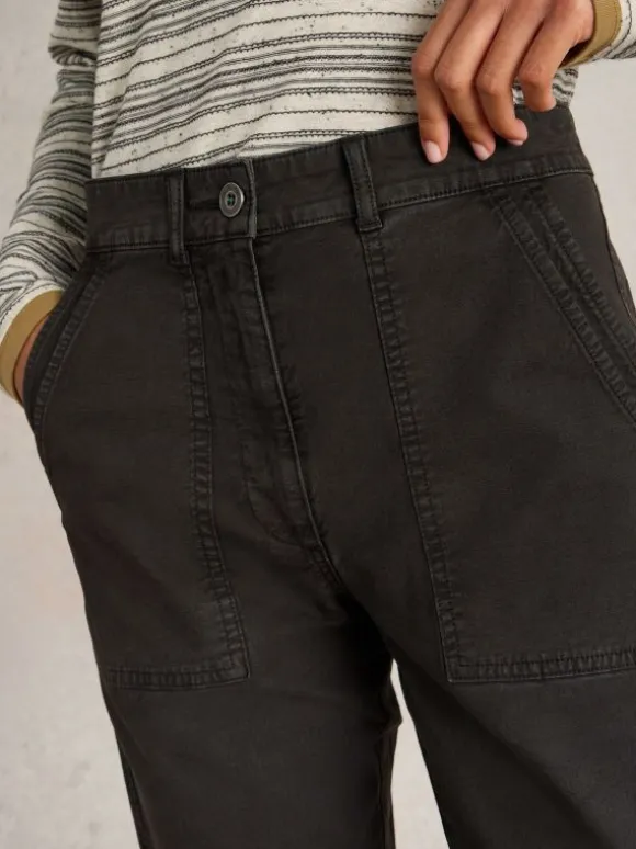 Twister Full Length Chino Trouser in PURE BLACK